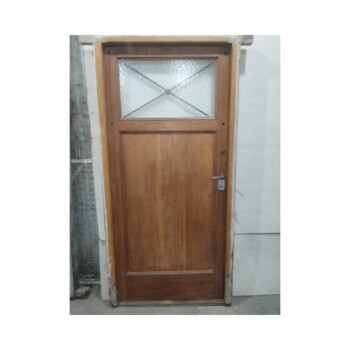 Puerta de madera con ventana superior mano izq 100 x 210