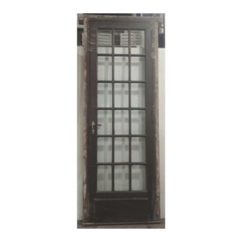 Puerta de madera con ventanal de 1 hoja